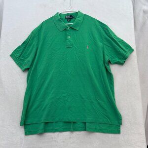 Polo Ralph Lauren Polo Shirt Mens 3XB Big Green Knit Pony Preppy